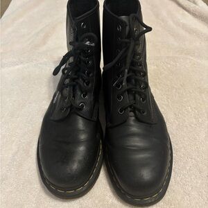Dr. Martens Black Leather Lace-Up Boots